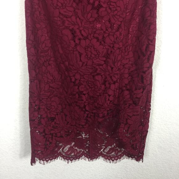 Lulus Flirting with Desire Burgundy Lace Bodycon Dress Small Whimsigoth Cocktail - Picture 10 of 13